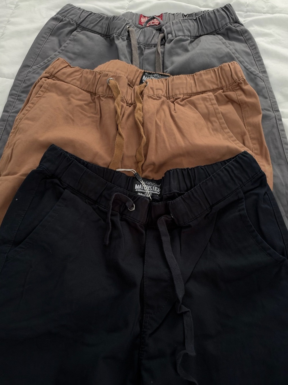 Mainstays Men’s Casual Drawstring Pants - Black, Brown, Gray. 3 for 60 or offer!